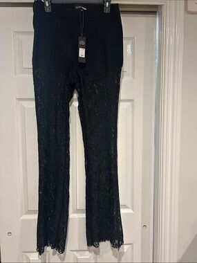 Forever 21 Black Lace Flare Pants